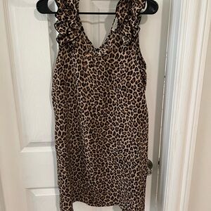Leopard Print Sleeveless Dress